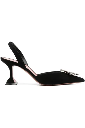 Amina Muaddi Pumps Begum 85mm con cristalli