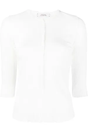 Dorothee Schumacher T-shirt Henley con bordo in pizzo