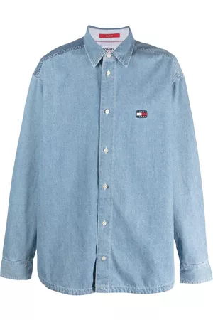 Tommy Hilfiger Uomo Camicie denim - Oversized two-tone denim shirt - Blu