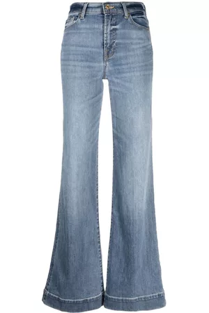 7 for all Mankind Donna Jeans a zampa & bootcut - Logo-patch wide-leg jeans - LIGHT BLUE