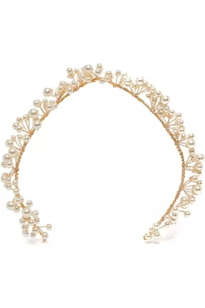 Jennifer Behr Donna Accessori per capelli - Cerchietto Primavera con perle - Oro