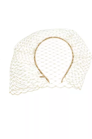 Jennifer Behr Donna Accessori per capelli - Voilette veil-detail headband - Oro