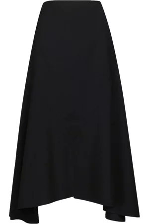 Marni Donna Gonne - High-waisted high-low hem skirt - Nero