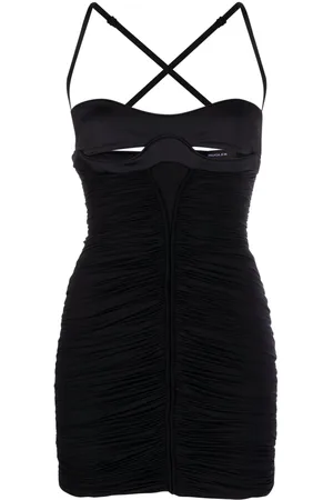 MUGLER Abito corto con dettaglio cut-out