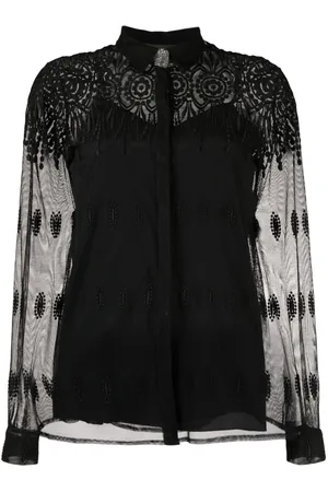 Fabiana Filippi Camicia semi trasparente con pizzo