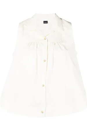FAY Camicia smanicata plissettata