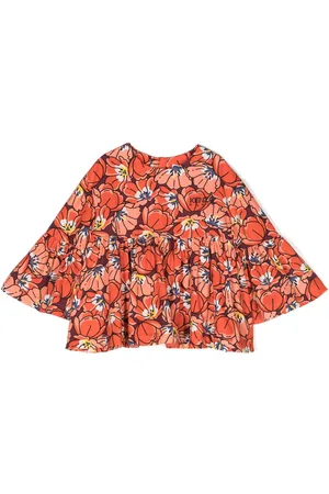 Kenzo Blusa a fiori con ruches