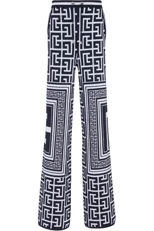 Balmain Pantaloni dritti con monogramma