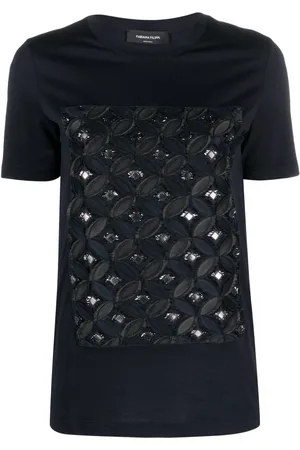 Fabiana Filippi T-shirt girocollo con effetto jacquard