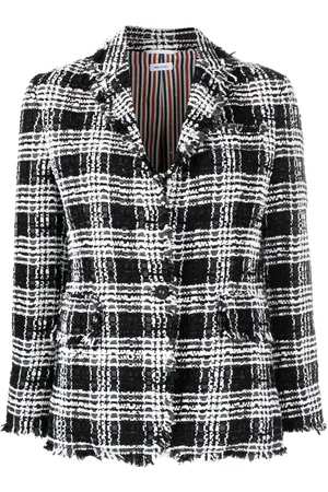 Thom Browne Giacca a quadri in tweed