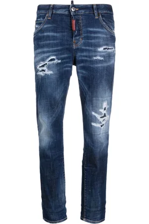 Dsquared2 Jeans skinny a vita media con effetto vissuto
