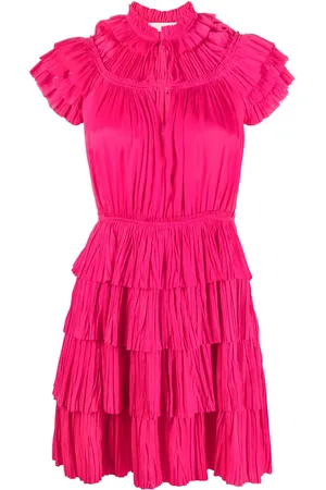 ULLA JOHNSON Abito Vesna corto con ruches
