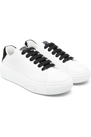 VERSACE Sneakers bicolore in pelle