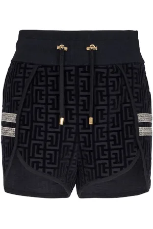 Balmain Shorts con motivo monogramma