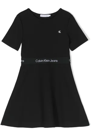 Calvin Klein Abito a maniche corte con ricamo
