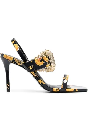 VERSACE Sandali con stampa barocca 85mm