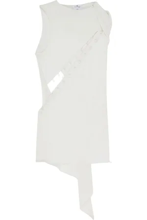 Courrèges Abito corto asimmetrico con cut-out