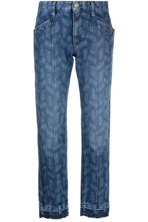 Marant Etoile Jeans slim con design a inserti