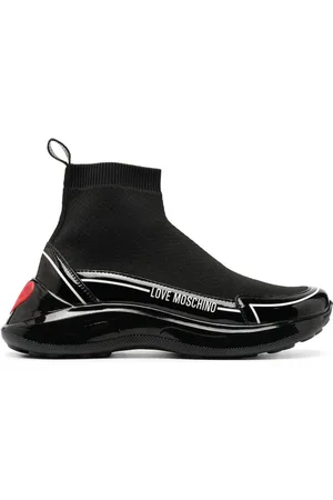 Moschino Sneakers alte con logo goffrato