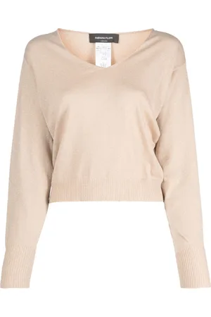 Fabiana Filippi Maglione con scollo a V