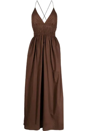 FAITHFULL THE BRAND Abito Bisetta lungo smanicato con scollo a V
