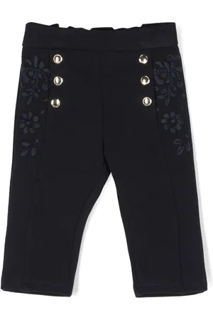 Chloé Pantaloni con ricamo a fiori