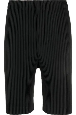 Issey Miyake Shorts dritti plissettati