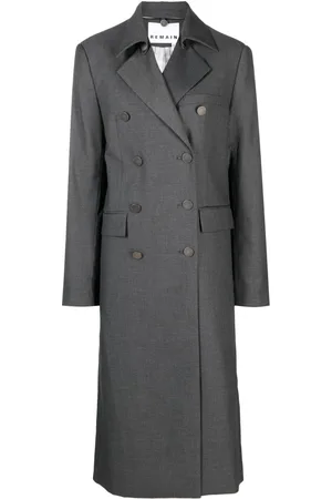 REMAIN Cappotto doppiopetto con revers a lancia