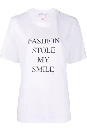 Victoria Beckham T-shirt Fashion Stole My Smile con stampa