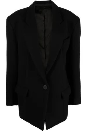 The Attico Cappotto monopetto Glen crop
