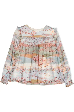 Chloé Blusa Ceremony con stampa grafica