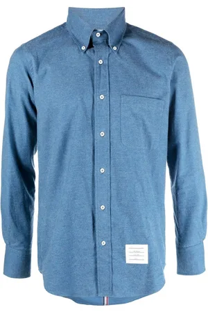 Thom Browne Camicia denim con applicazione