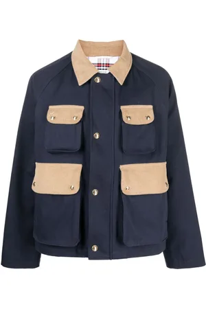Thom Browne Giacca-camicia con inserti a coste