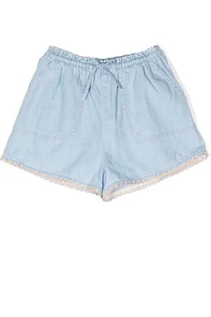 ZIMMERMANN Shorts Halcyon denim con applicazione