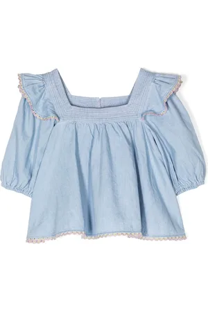 ZIMMERMANN Blusa Halcyon denim