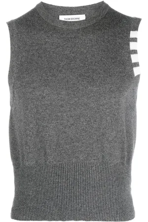Thom Browne Gilet con dettaglio a righe
