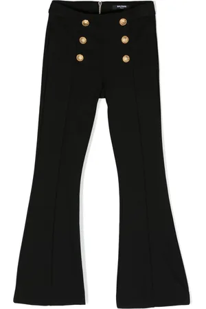 Balmain Pantaloni svasati con bottoni decorativi