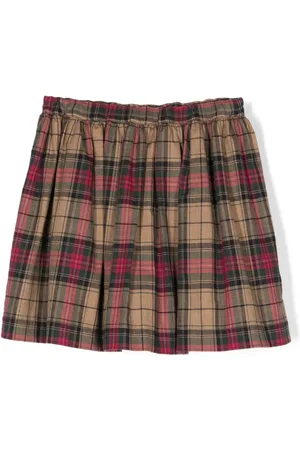 BONPOINT Gonna plissettata con motivo tartan