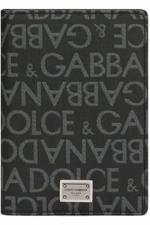 Dolce & Gabbana Portacarte jacquard con placca logo