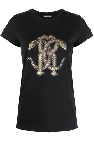 Roberto Cavalli T-shirt con stampa Mirror Snake