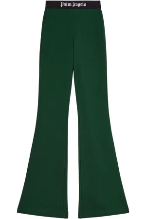 Palm Angels Pantaloni svasati con banda logo