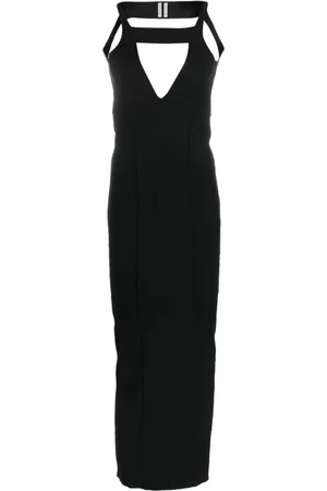 Rick Owens Abito lungo smanicato con cut-out
