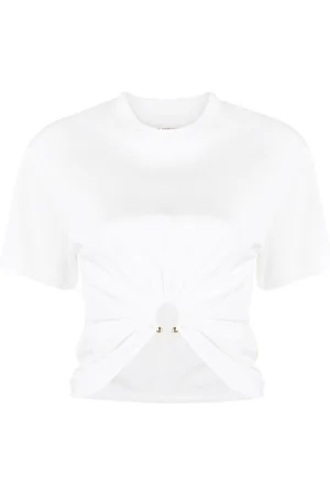 Paco rabanne T-shirt con dettaglio arricciato