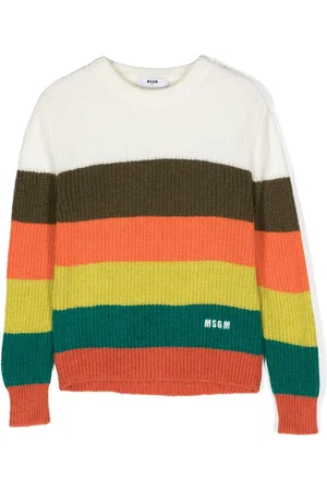 Msgm Maglione a righe con design color-block