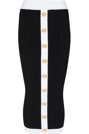 Balmain Gonna midi con bottoni