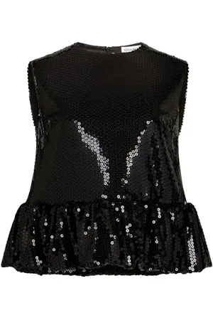 Nina Ricci Top smanicato con paillettes