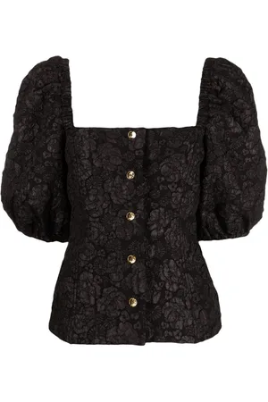 Ganni Blusa a fiori jacquard