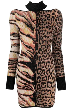 Roberto Cavalli Abito midi con stampa