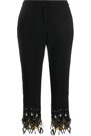 Paco rabanne Pantaloni crop con borchie