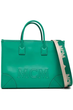 MCM Borsa tote Munchen con logo goffrato